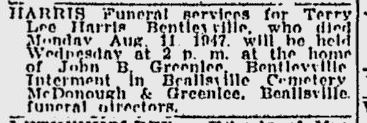 Terry Lee Harri obit